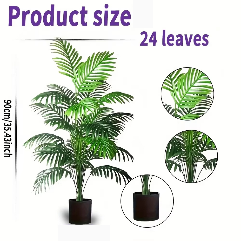 24-листья пальмы Areca, искусс – обзор и цена Ficus Lyrata Tree