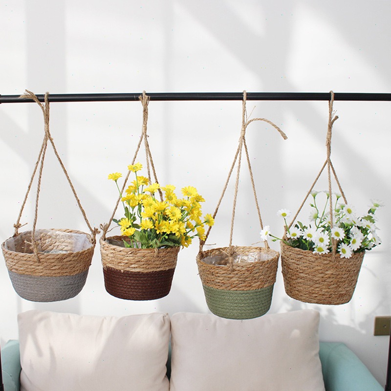 Подвесная корзина из соломы, ц – обзор и цена Spider Plant Hanging